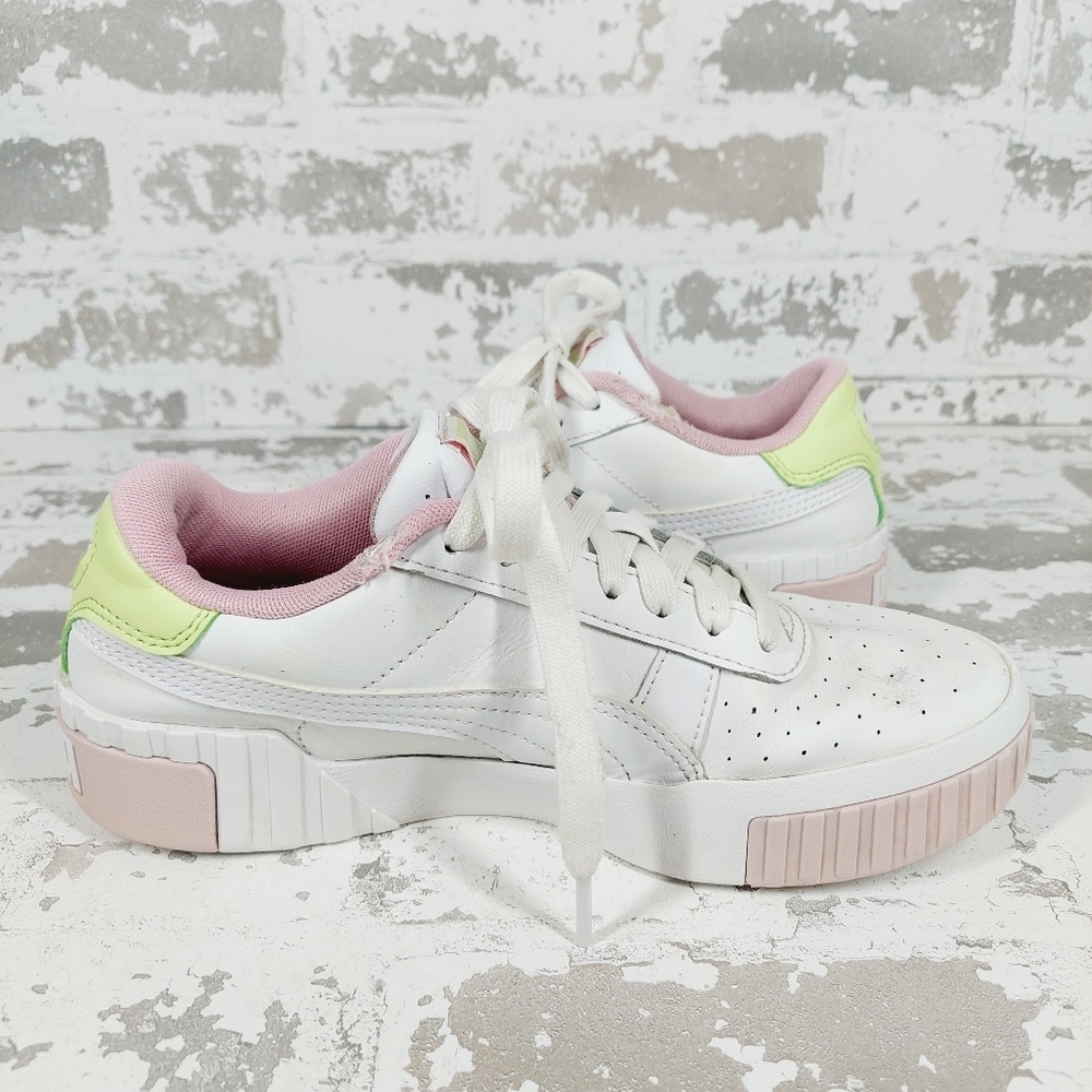 PUMA Cali Bouquet Women's Leather Walking Sneakers B79 - Picture 2 of 11